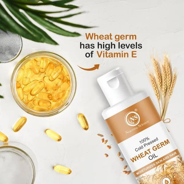 Nuerma Science 100% Cold Pressed Wheat Germ Oil to Moisturize Skin & Hair