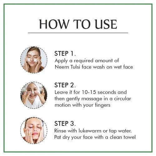 Nuerma Science Neem & Tulsi Face Wash | Deep Cleansing Formula to Heal Pimples, Acne & Rashes