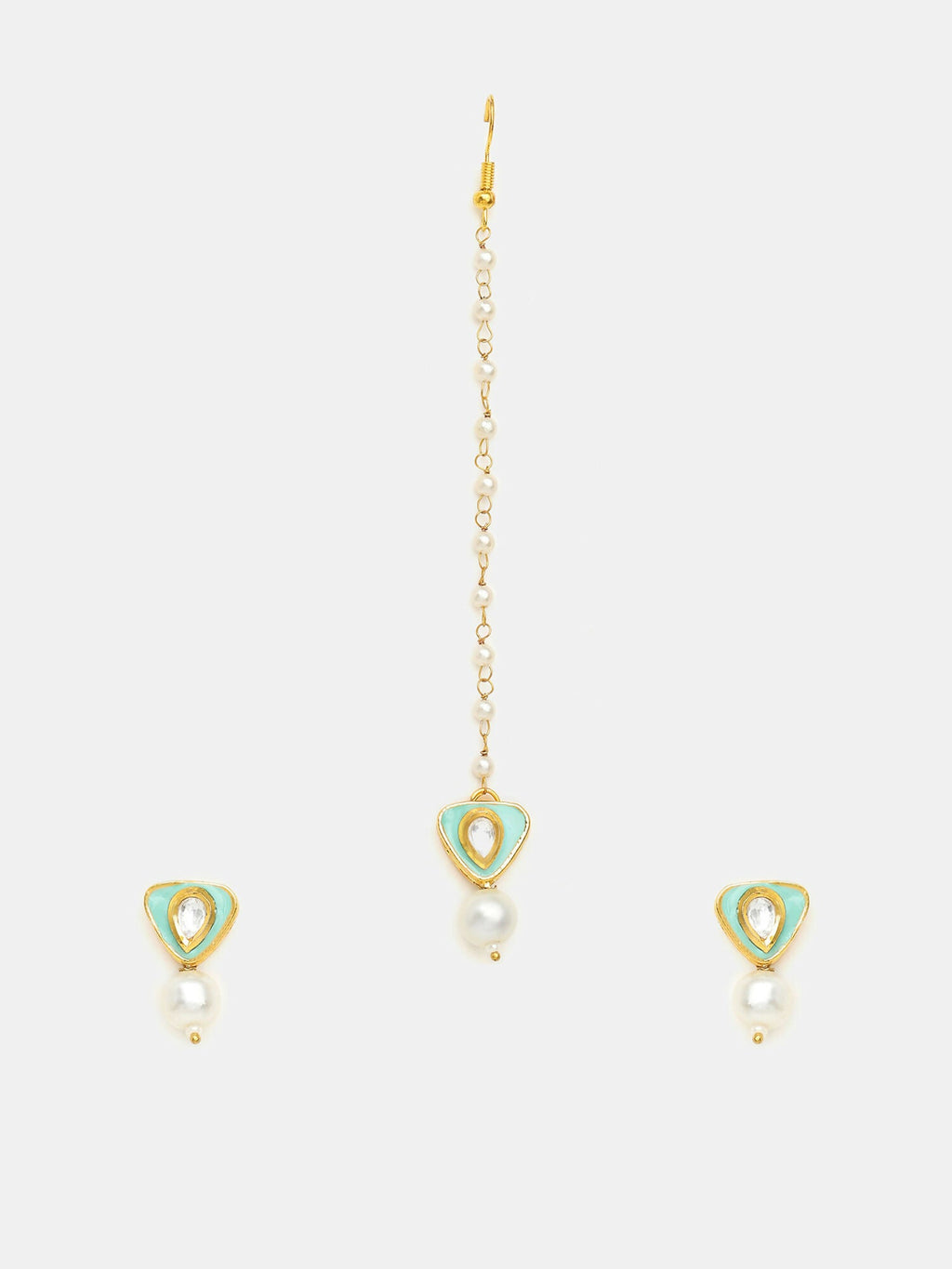 Ruby Raang Saanjh Pearl Tikka Set - Distacart