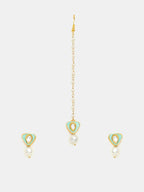 Ruby Raang Saanjh Pearl Tikka Set - Distacart