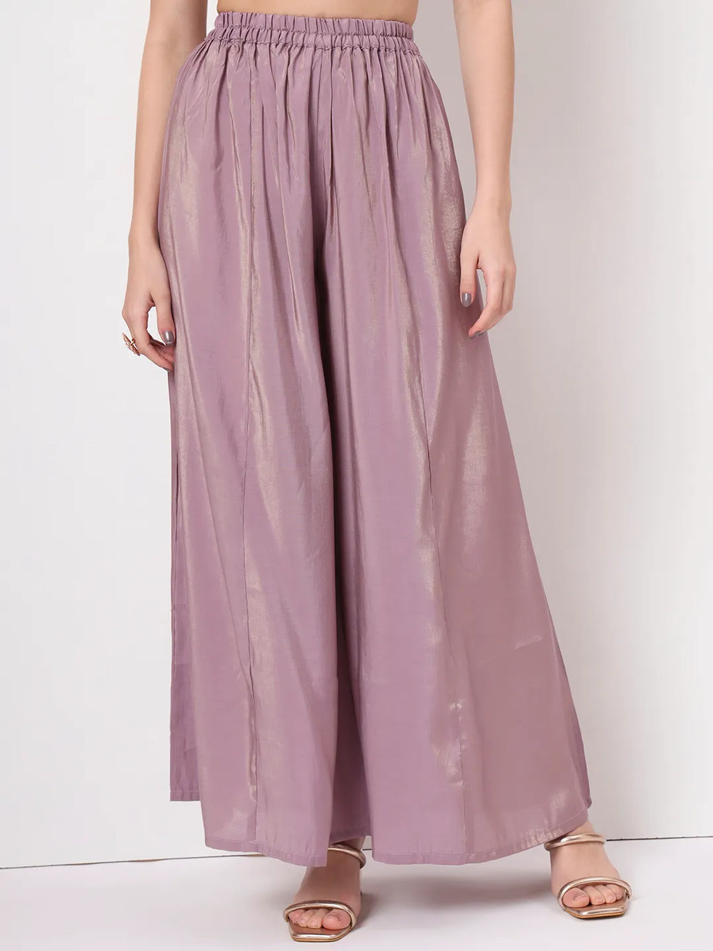 Yufta Silk Purple Anarkali Kurta Dupatta Palazzo Set - Distacart