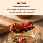 Jhaji Store Lal Mirch Bharua Achar (Stuffed Red Chilli Pickle)
