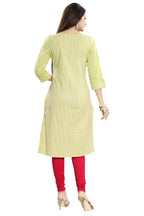 Snehal Creations Easy Breezy Liril Green Cotton Printed Tunic - Distacart