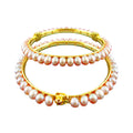 J Pearls Peach Pearl Bangles - Real Pearl Jewelry - Distacart