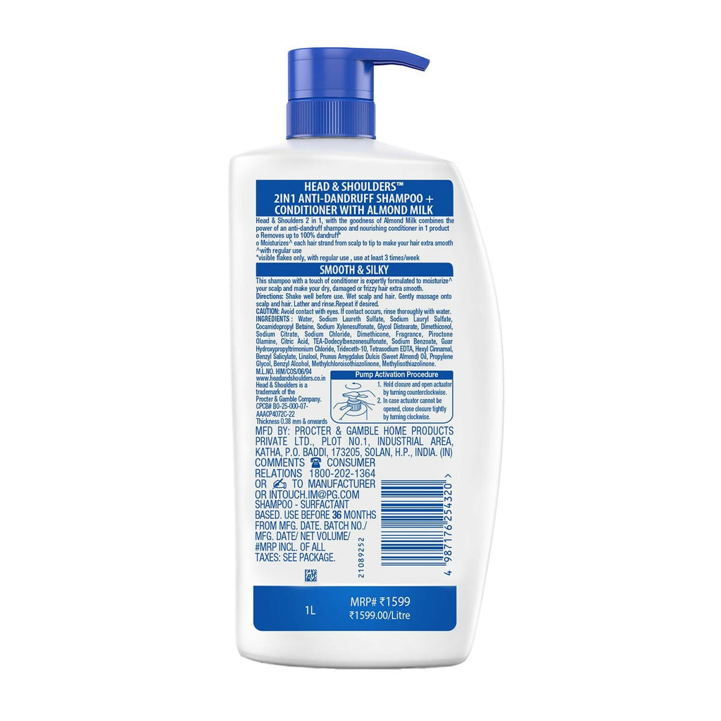 Head & Shoulders 2-in-1 Smooth and Silky Anti Dandruff Shampoo + Conditioner