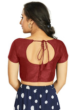 Aastha Fashion Women's Maroon Art Silk Designer Festive Wear Readymade Blouse