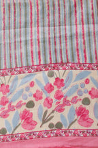 Miravan Women's Cotton Pink Floral Printed Straight Kurta Palazzo With Dupatta