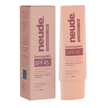 Neude Sunstoppable Sunscreen with SPF 45 PA+++ & No White Cast For Men & Women