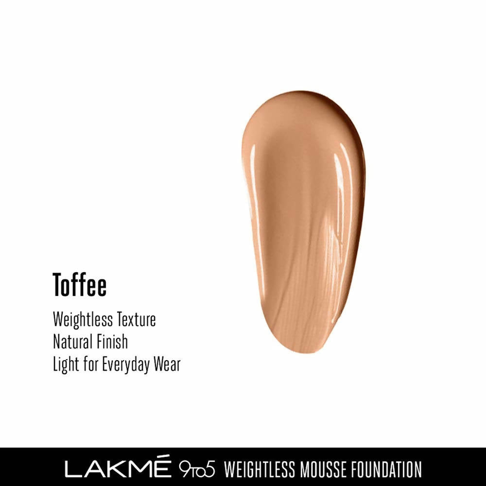 Lakme 9To5 Weightless Mousse Foundation - Toffee
