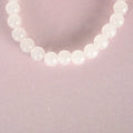 NVR Men & Women White Marbel Crystal Elasticated Bracelet - Distacart