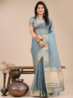 Shree Shyam Fashion Seoul Sea Green Organza Saree
