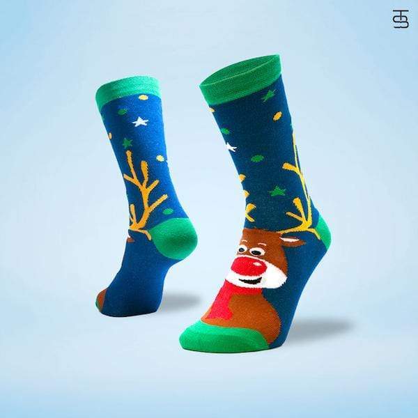 Socksoho Luxury Men Socks Happy Reindeer Edition