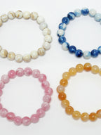 NVR Men & Women Set of 4 Artificial Beads-Beaded Evil Eye Elasticated Bracelet - Distacart