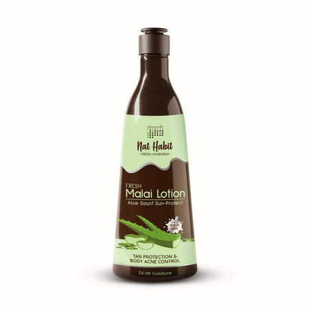 Nat Habit Fresh Aloe Saunf Sun Protect Malai Lotion
