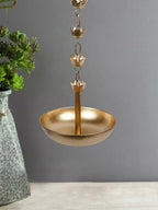 CraftVatika Gold-Toned Hanging Urli Bowl Showpiece