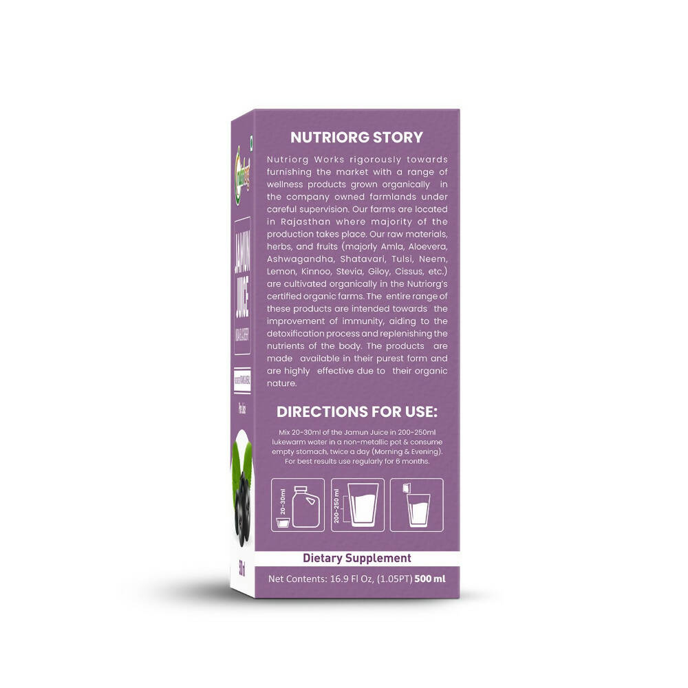 Nutriorg Jamun Juice - Distacart