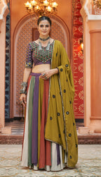 AI Fashion Multi Color Viscose Rayon Designer Navratri Lehenga Choli Collection