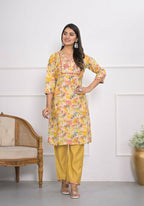 Festive Wear Ethnic Yellow chanderi Stitched Suit - Anbazaar