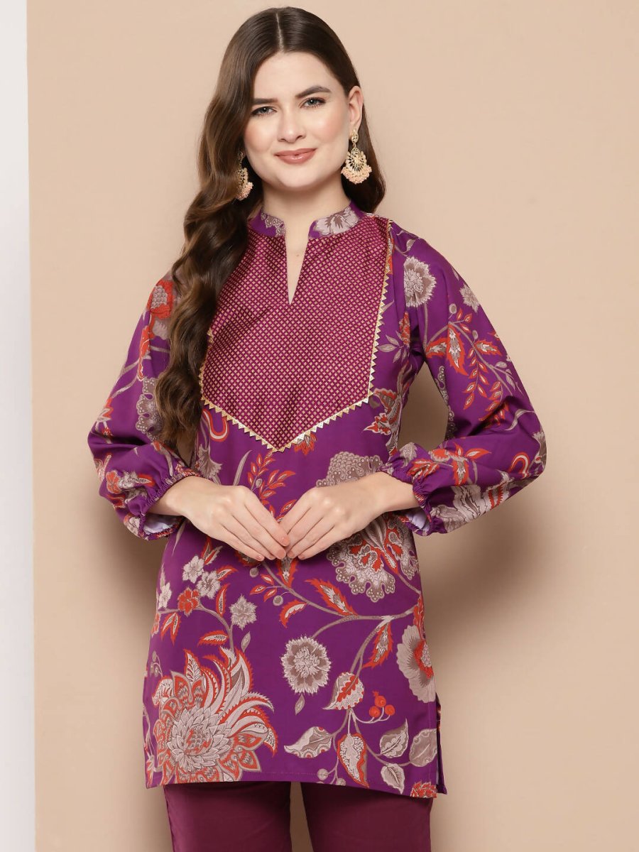 Ahalyaa Women's Traditional wear Tunic - Purple