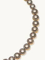 Nuyug 22K Gold-Plated Crystal Stone Studded Necklace Set