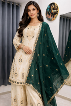 Teeya Creation Green Color Chinon Silk Party Wear Trending Palazzo Set - Distacart