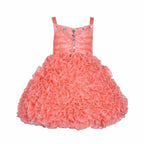 Asmaani Baby Girls Gajri Tissue Net Knee Length Frock ( AS-DRESS-22151)