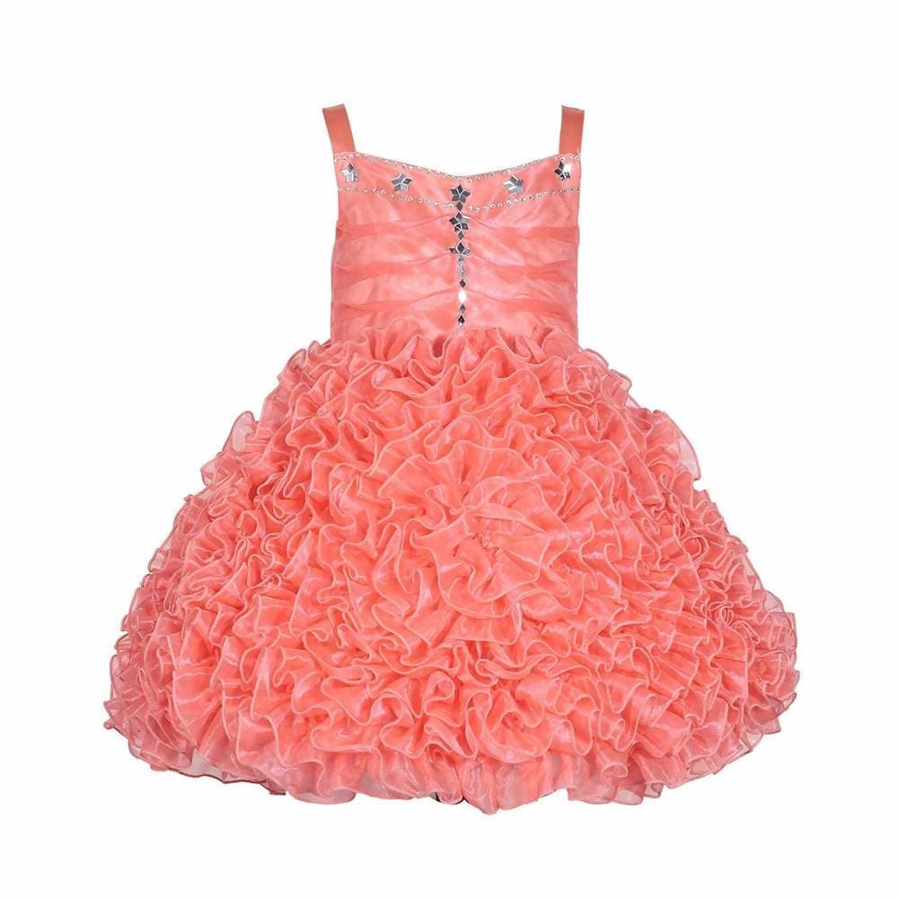 Asmaani Baby Girls Gajri Tissue Net Knee Length Frock ( AS-DRESS-22151)