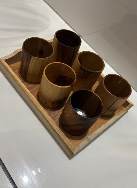 Wood estate Original Wooden Bourbon Drinking Water Glass Gifts