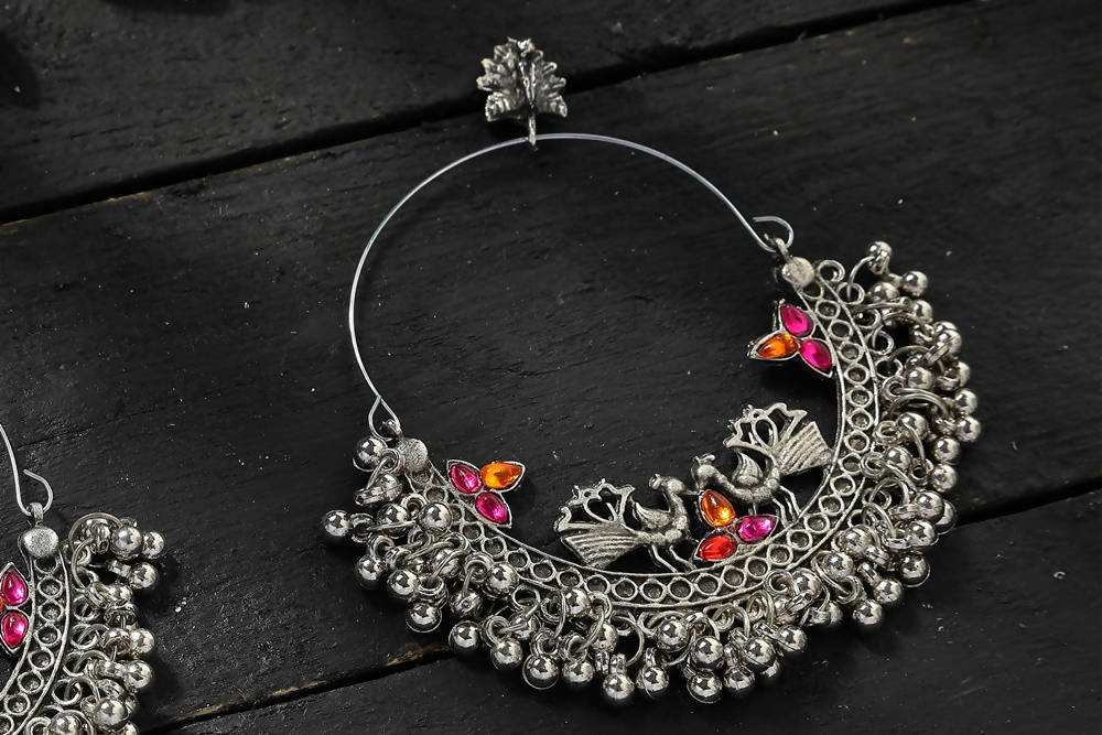 Mominos Fashion Johar Kamal Peacock Design Chandbali Earrings - Distacart