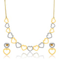 Gold-Polished Alloy Heart Shape Ad Choker Necklace Set - The Pari