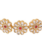 NVR Women's Rajputi Gold-Plated Kundan Matha Patti Hairband - Distacart