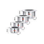 Sumeet Stainless Steel Tope/ Patila/cookware With Lids