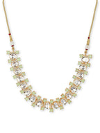 Moissanite & Green Stone Necklace- Ruby Raang