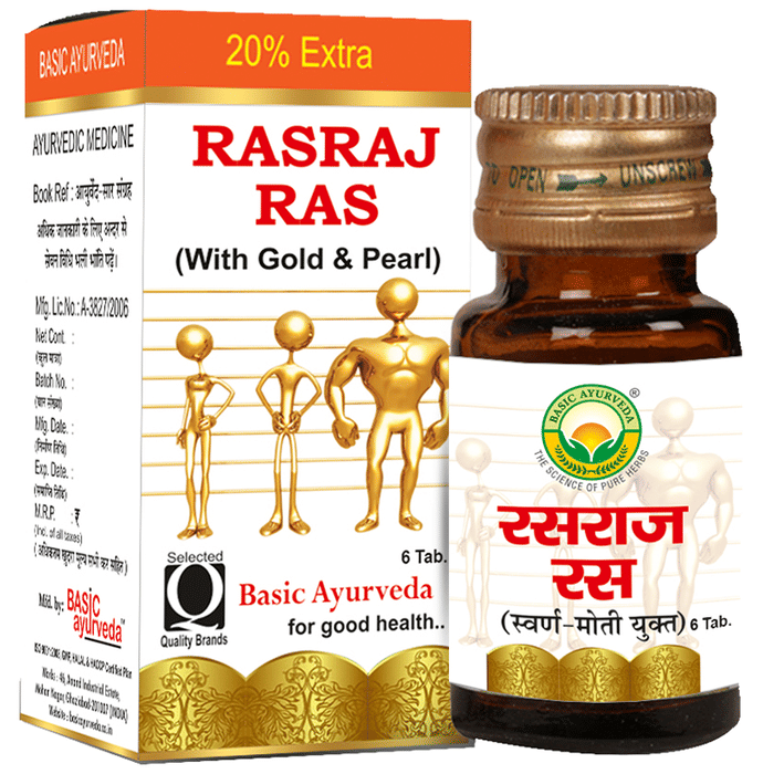Basic Ayurveda Rasraj Ras with Gold & Pearl - Distacart