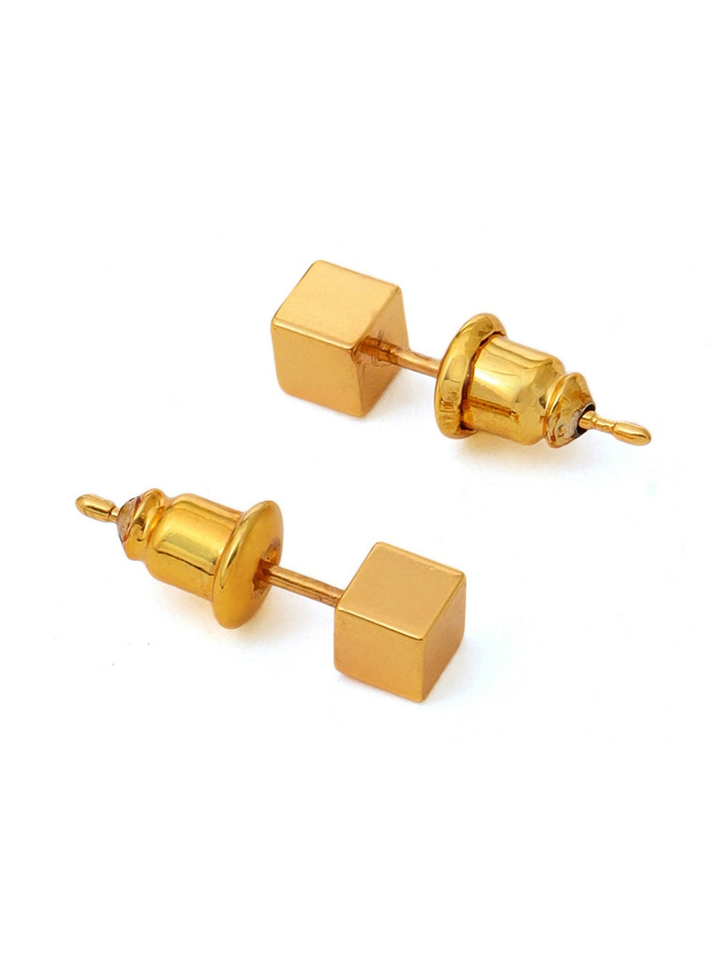 Ruby Raang Golden Square Studs - Distacart