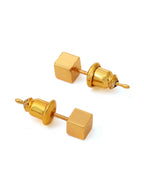 Ruby Raang Golden Square Studs - Distacart