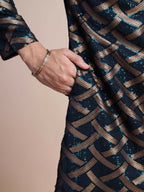 Vastranavya Traditional Festival Wear Pure Silk Thread & Sequence Embroidered Work Kurta