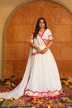 AI Fashion White Georgette Designer Navratri Wear Lehenga Choli Collection