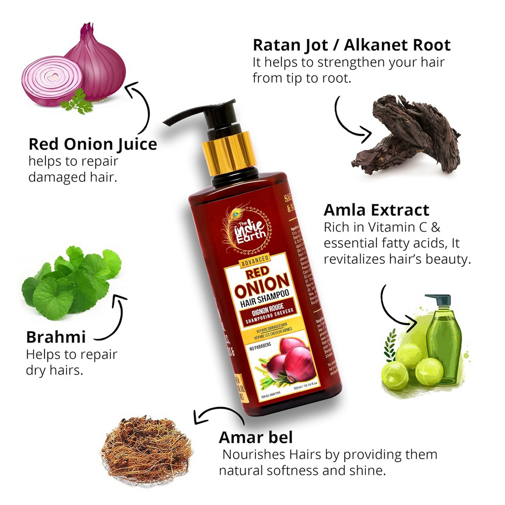 The Indie Earth Advanced Red Onion Hair Care Trio