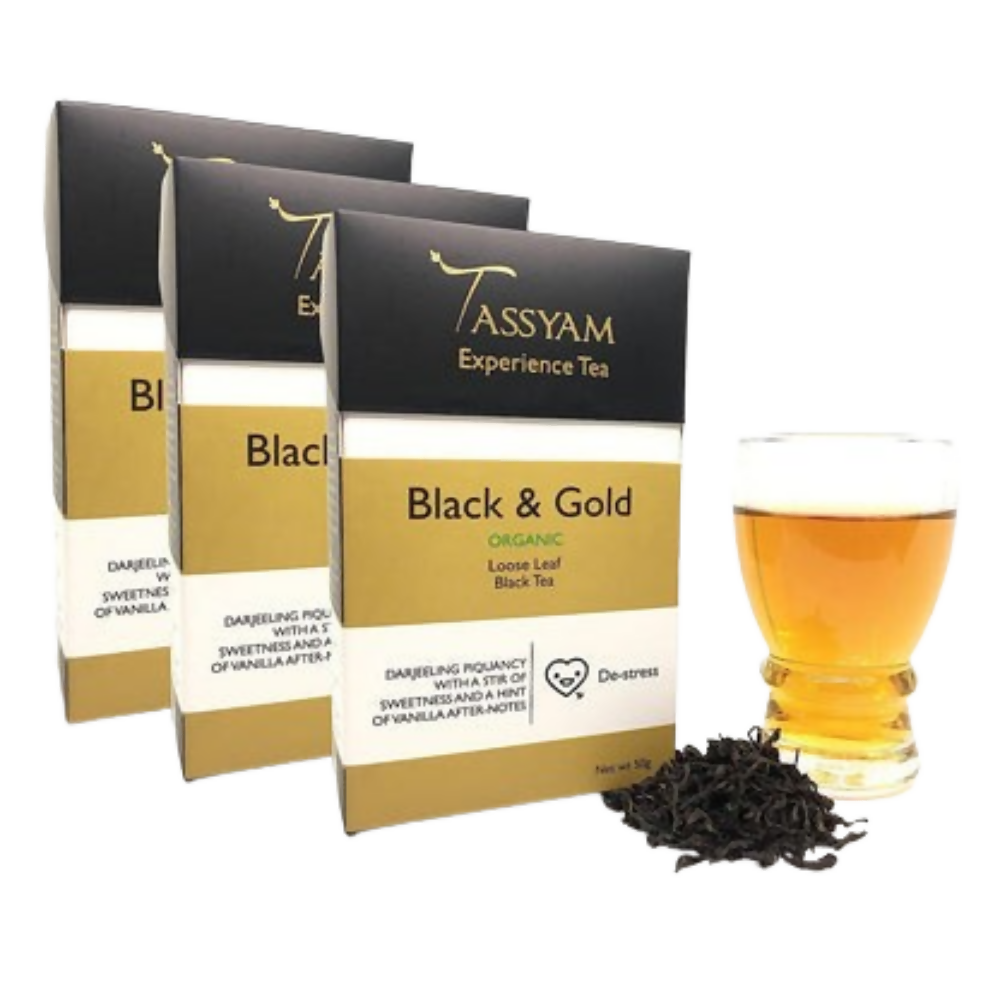 Tassyam Organics Black & Gold Tea - Distacart