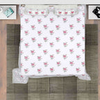 Hand Block Printed Double/Queen 90x108 Inches Bedsheet/Bedspread with 2 Pillow Covers
