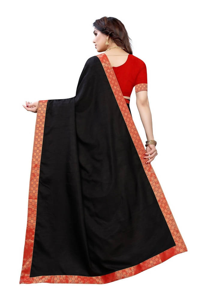 Vamika Black Dola Silk Border Saree (Kirti Black)