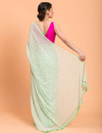 Suta Lime Green Polka Printed Pure Cotton Saree - Distacart