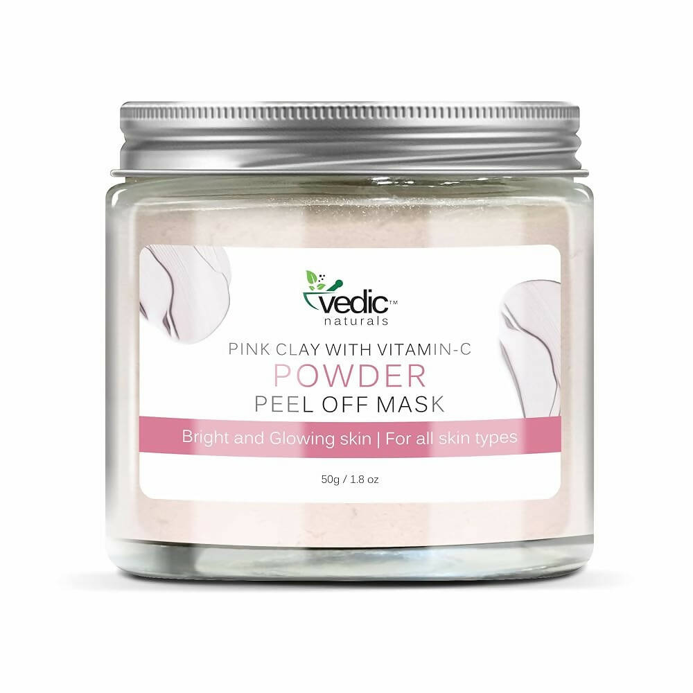Vedic Naturals Pink Clay With Vitamin-C Powder Peel Off Mask
