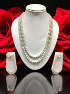Inhanns Everyday Workwear Pearl Set (Double Layered Pearls) - White