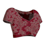 Maroon Silk Georgette Cord Embroidery Saree - Norita Saumya