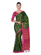Mimosa Women's Green Kanchipuram Silk Saree - Distacart