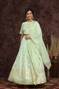 Juniper Women Mint Shantoon Embroidered Flared Lehenga Choli Sets - Distacart