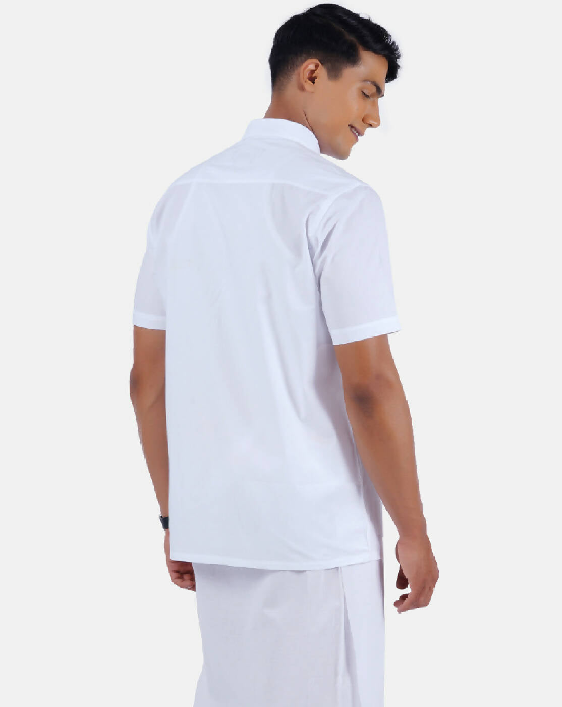 Ramraj Cotton Mens 100% Cotton Half Sleeve White Shirt