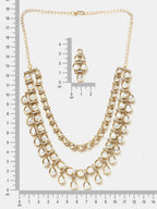 Ruby Raang 3-Layered Neck Piece With Earrings